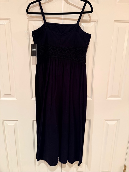 INC International Concepts Dresses & Skirts - INC Black Smocked Waist Midi Sleeveless Dress